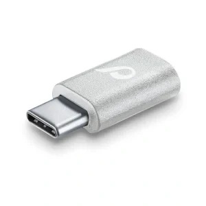 Cellularline CHADUSBCW adaptor mufa cablu USB-C Micro-USB Argint
