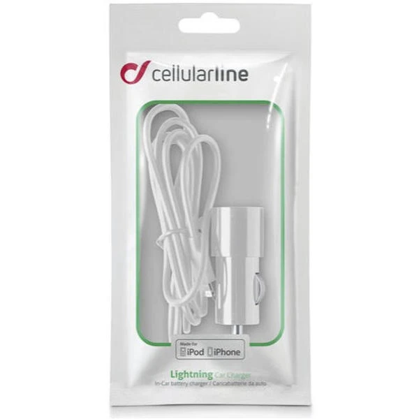 Cellularline CLBCBRMFIIPH5W incarcatoare pentru dispozitive mobile MP4, Smartphone Alb Bricheta electrica de bord Auto thumb