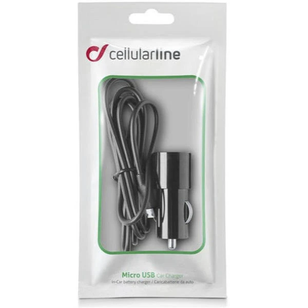 Cellularline CLBCBRMICROUSBK incarcatoare pentru dispozitive mobile Smartphone Negru Bricheta electrica de bord Auto thumb