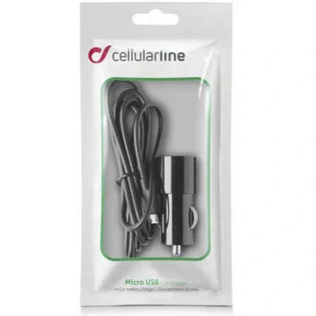 Cellularline CLBCBRMICROUSBK incarcatoare pentru dispozitive mobile Smartphone Negru Bricheta electrica de bord Auto