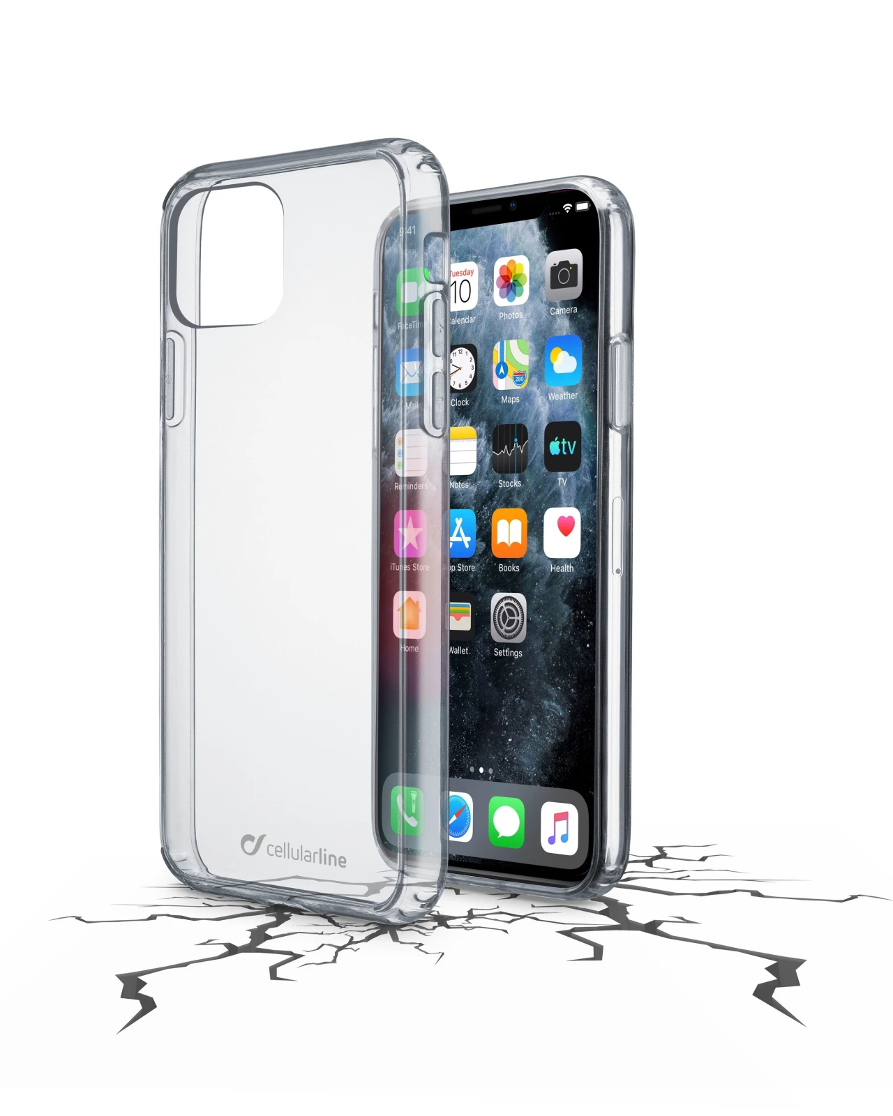 Cellularline CLEARDUOIPHXI carcasa pentru telefon mobil 14,7 cm (5.8") Coperta Transparente thumb
