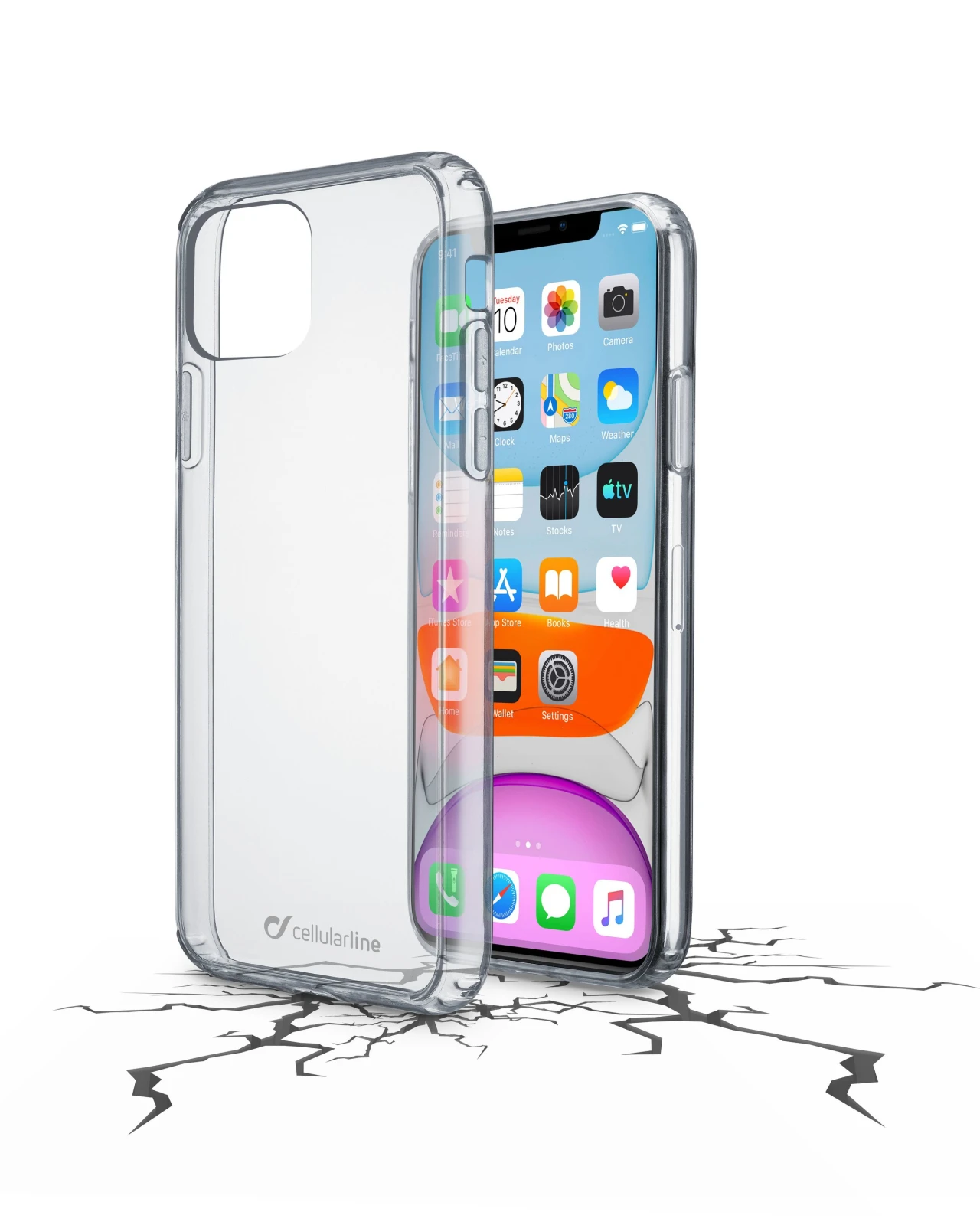 Cellularline CLEARDUOIPHXR2 carcasa pentru telefon mobil 15,5 cm (6.1") Coperta Transparente thumb