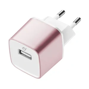 Cellularline LAACHUSB2AP incarcatoare pentru dispozitive mobile MP3, MP4, Smartphone, Tableta Roz, Alb AC De interior
