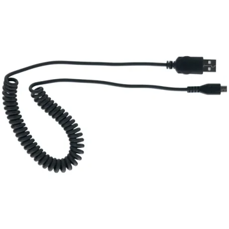 Cellularline MICRO USB DATA CABLE - COILED cabluri USB Micro-USB B USB A Negru