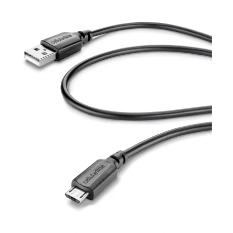 Cellularline Micro-USB - USB A 1m M/M cabluri USB 1,15 m USB 2.0 Micro-USB B Negru