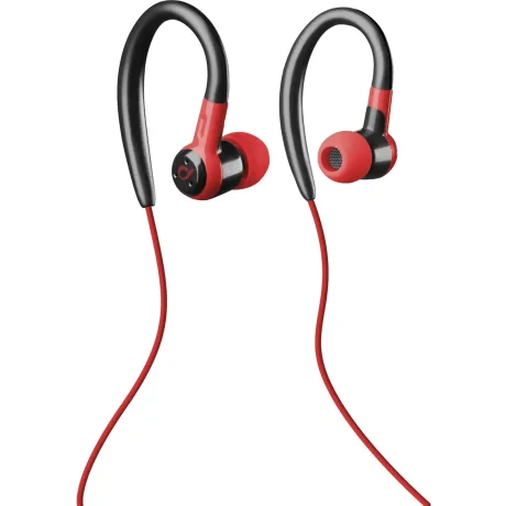 Cellularline Play Casti Prin cablu Carlig-ureche Sporturi Negru, Rosu