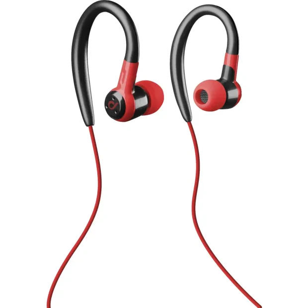 Cellularline Play Casti Prin cablu Carlig-ureche Sporturi Negru, Rosu