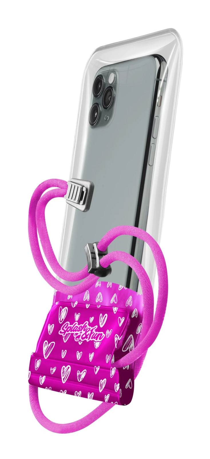 Cellularline Splash&Fun carcasa pentru telefon mobil Geanta Sleeve Roz, Transparente thumb