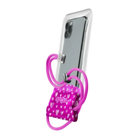 Cellularline Splash&amp;Fun carcasa pentru telefon mobil Geanta Sleeve Roz, Transparente