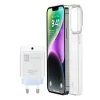 Cellularline Starter Kit carcasa pentru telefon mobil 17 cm (6.7&quot;) Coperta Transparente, Alb