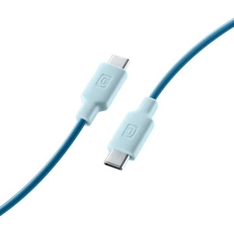 Cablu Date Cellularline Stylecolor USB-C to USB-C 100cm Albastru