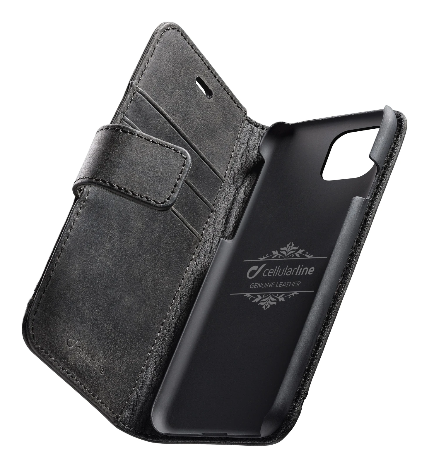 Cellularline Supreme carcasa pentru telefon mobil 16,5 cm (6.5") Carcasa tip portmoneu Negru thumb