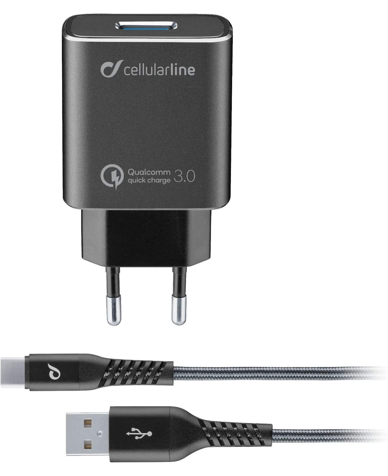 Cellularline TETRACHHUKITQCTYC Universala Negru AC Incarcare rapida De interior thumb