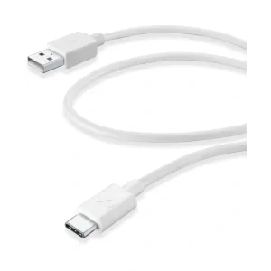 Cellularline USBDATA06USBCW cabluri USB 0,6 m USB 3.2 Gen 1 (3.1 Gen 1) USB A USB C Alb