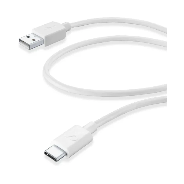 Cellularline USBDATA06USBCW cabluri USB 0,6 m USB 3.2 Gen 1 (3.1 Gen 1) USB A USB C Alb