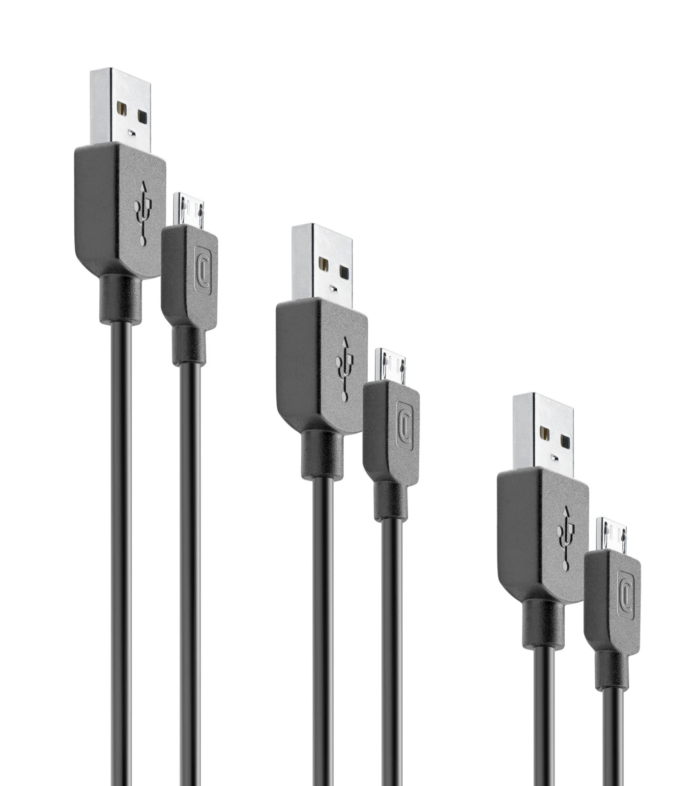 Cellularline USBDATA3XMICRO cabluri USB 2 m USB A Micro-USB B Negru thumb