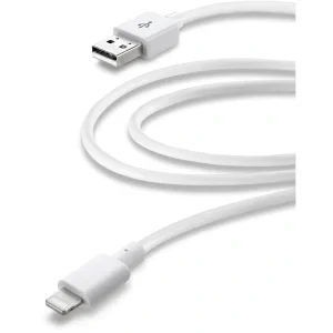 Cellularline USBDATACMFIIPH52MW cablu Lightning 2 m Alb