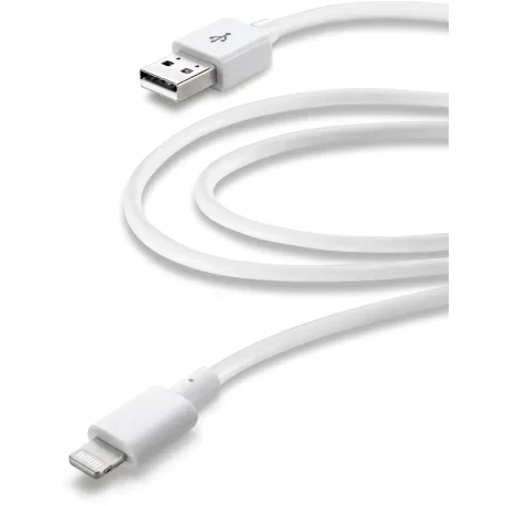 Cellularline USBDATACMFIIPH52MW cablu Lightning 2 m Alb