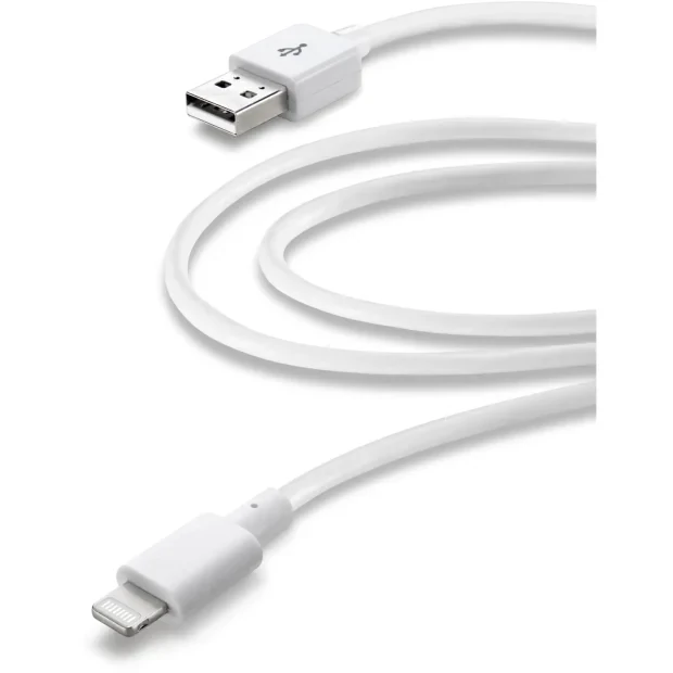 Cellularline USBDATACMFIIPH52MW cablu Lightning 2 m Alb