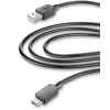Cellularline USBDATACMICROUSB3M cabluri USB 3 m USB 2.0 USB A Micro-USB B Negru