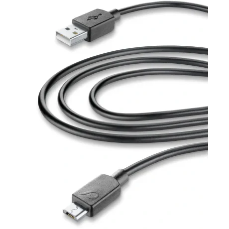 Cellularline USBDATACMICROUSB3M cabluri USB 3 m USB 2.0 USB A Micro-USB B Negru