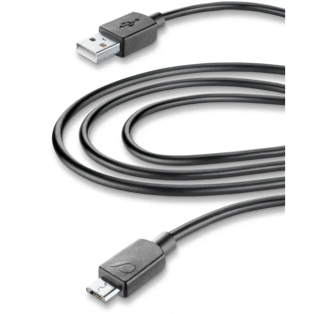 Cellularline USBDATACMICROUSB3M cabluri USB 3 m USB 2.0 USB A Micro-USB B Negru