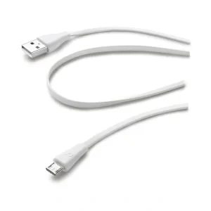 Cellularline USBDATACMICROUSBW cabluri USB 1 m USB 2.0 USB A Micro-USB B Alb
