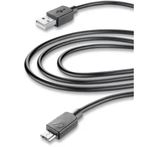 Cellularline USBDATACMUSB3TABK cabluri USB 3 m USB 2.0 USB A Micro-USB A Negru