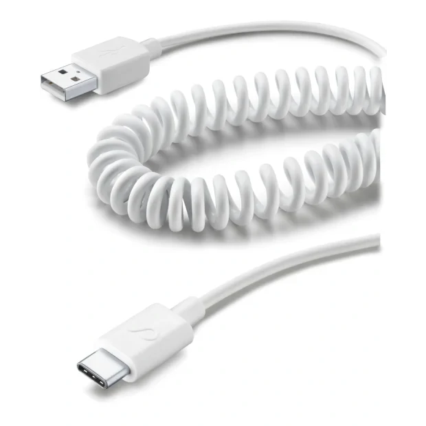 Cellularline USBDATACOIUSBCW cabluri USB 1,2 m USB 2.0 USB A USB C Alb