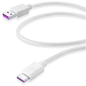 Cellularline USBDATACSCUSBCW cabluri USB 1,2 m USB 2.0 USB A USB C Alb