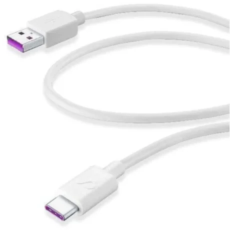 Cellularline USBDATACSCUSBCW cabluri USB 1,2 m USB 2.0 USB A USB C Alb