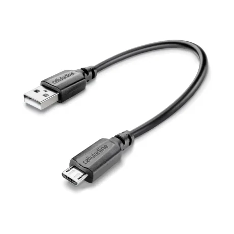 Cellularline USBDATACTRMICROUSB cabluri USB 0,15 m USB 2.0 USB A Micro-USB B Negru
