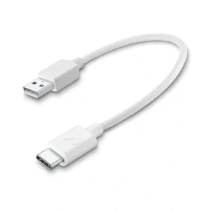 Cellularline USBDATACTRUSBCW cabluri USB 0,15 m USB 2.0 USB A USB C Alb