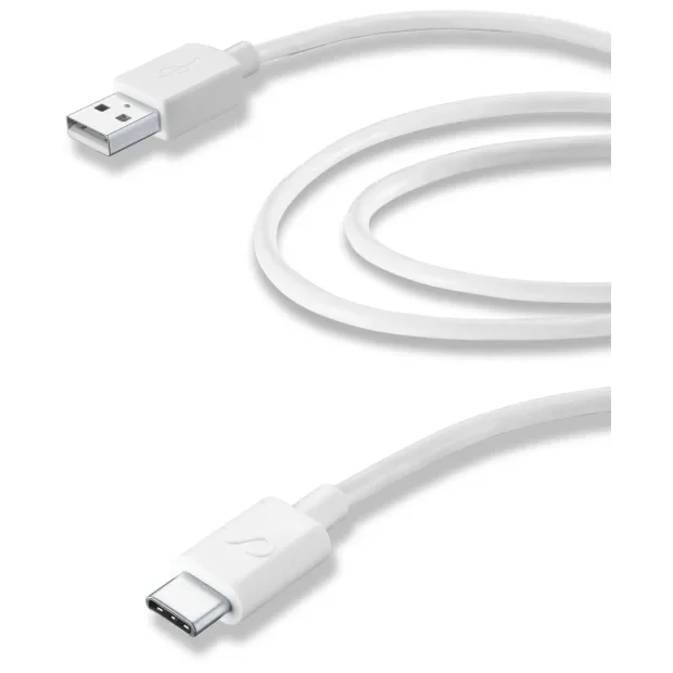 Cellularline USBDATACUSBC2MW cabluri USB 2 m USB 2.0 USB A USB C Alb