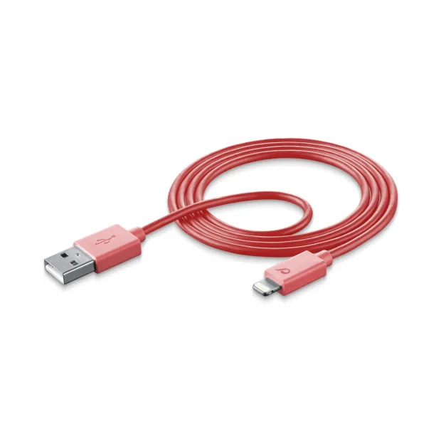Cellularline USBDATAMFISMARTP cablu Lightning 1 m Rosu