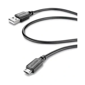 Cellularline USBDATAMICROUSBTAB cabluri USB 1,2 m USB 2.0 Micro-USB B USB A Negru