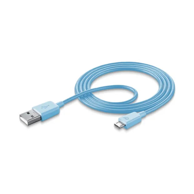 Cellularline USBDATAMUSBSMARB cabluri USB 1 m USB 2.0 Micro USB Albastru