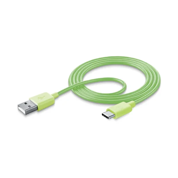 Cellularline USBDATATYCSMART cabluri USB 1 m USB A USB C Verde