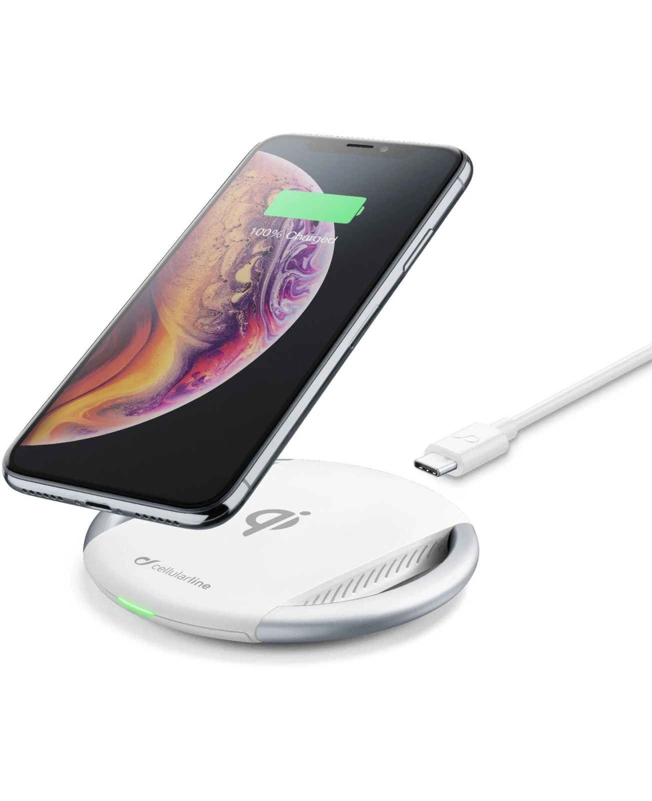 Cellularline WIRELESSPADIPHW incarcatoare pentru dispozitive mobile Universala Alb AC Incarcare rapida De interior thumb