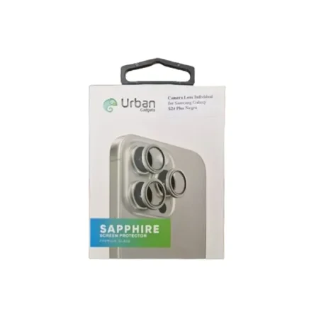 Folie Sticla Camera Individual Urban Gadgets Sapphire pentru Samsung Galaxy S24 Plus Negru