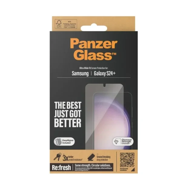 Folie Sticla PanzerGlass Safe UWF pentru Samsung Galaxy S24 Plus Transparent