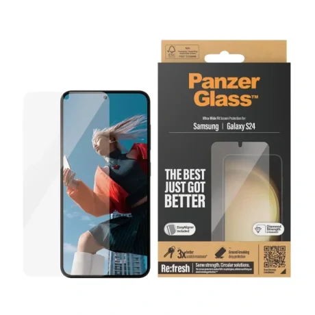 Folie Sticla PanzerGlass UWF pentru Samsung Galaxy S24 cu aplicator