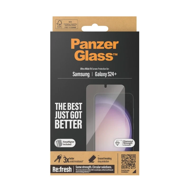 Folie Sticla PanzerGlass UWF pentru Samsung Galaxy S24 Plus cu aplicator thumb