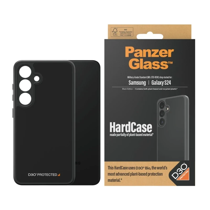 Husa Spate Hard PanzerGlass D3O pentru Samsung Galaxy S24 Plus Negru thumb