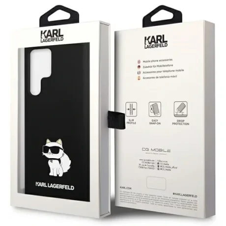 Husa Spate Karl Lagerfeld Silicone Choupette pentru Samsung Galaxy S24 Ultra Negru