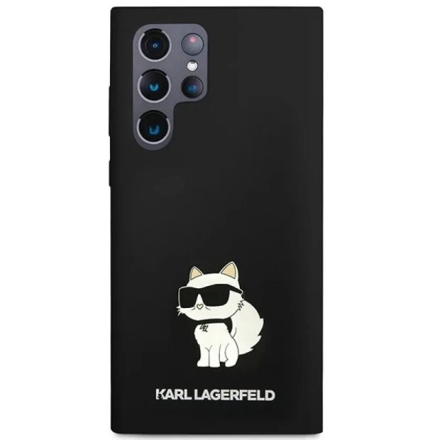 Husa Spate Karl Lagerfeld Silicone Choupette pentru Samsung Galaxy S24 Ultra Negru