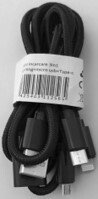 CABLU INCARCARE 3IN 1 1M Negru Bulk thumb