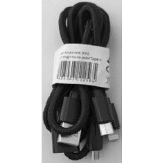 CABLU INCARCARE 3IN 1 1M Negru Bulk