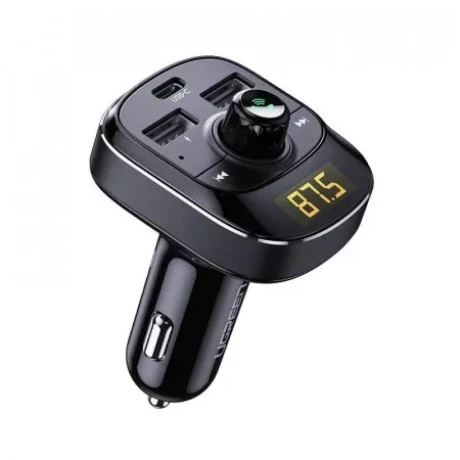 Modulator FM ED040 Ugreen Bluetooth 5.0 QC 3.0 USB Type-C microSD Negru