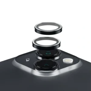 Folie Sticla Camera PanzerGlass Hoops pentru iPhone 15/15 Plus Negru